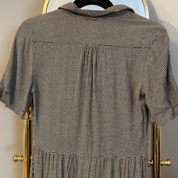 Urban Outfitters Button-Down Mido Shirt Dress - Size M in Black & Beige - Picture 5 of 6